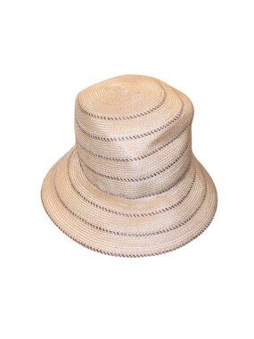 Eric Javits Beige Woven Bucket Hat With UPF 50+ Sun Protection For Women